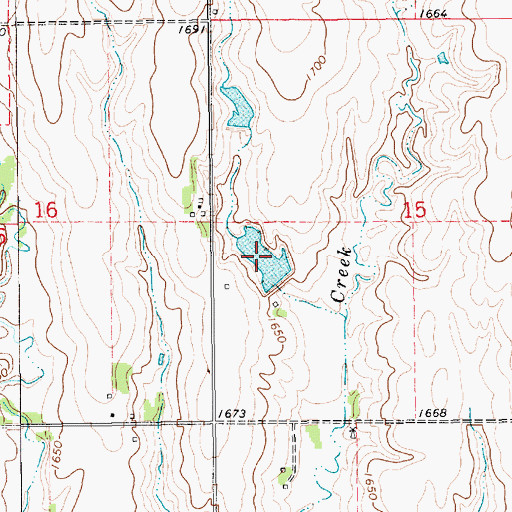 Topographic Map of Blackstone Reservoir, NE