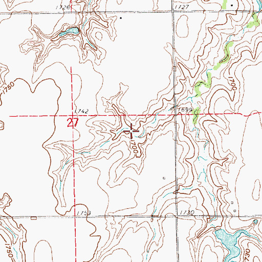 Topographic Map of Frahm Reservoir, NE