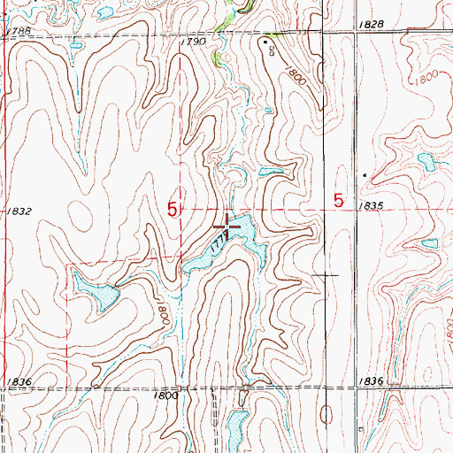 Topographic Map of Thayer Reservoir, NE
