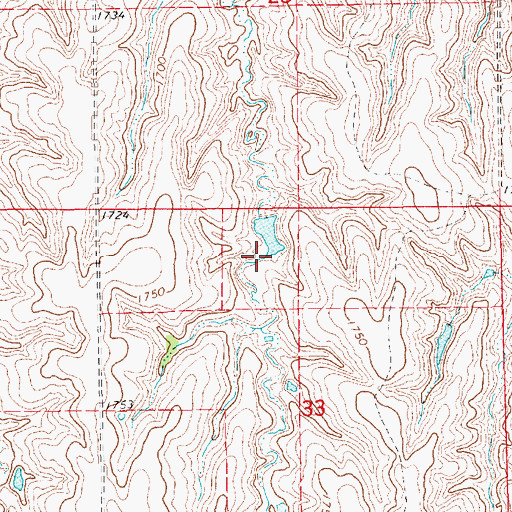Topographic Map of Gibson Reservoir, NE