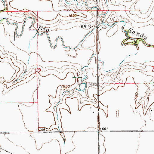 Topographic Map of Jennings Dam, NE