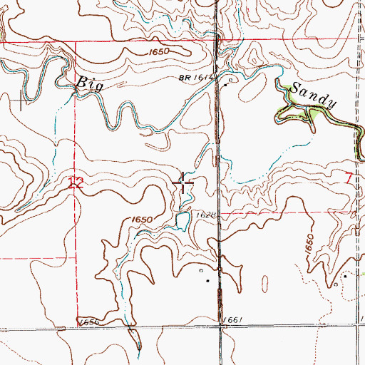 Topographic Map of Jennings Reservoir, NE