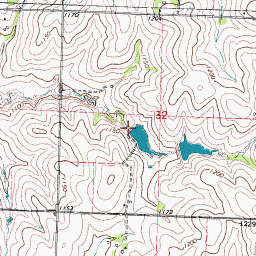 Topographic Map of Heirs Dam, NE