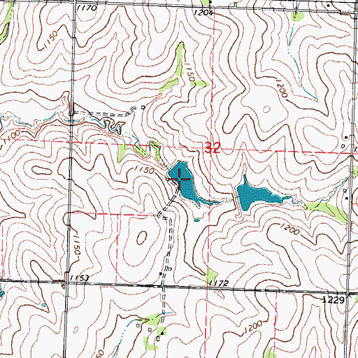 Topographic Map of Wilson Creek Reservoir 1-9, NE