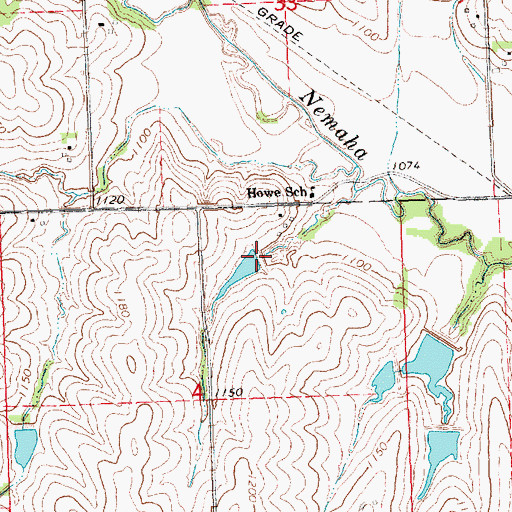 Topographic Map of Reuter Dam, NE