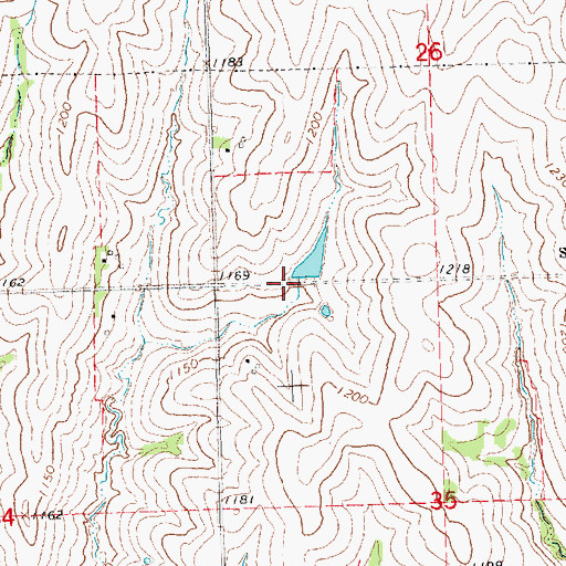 Topographic Map of Wilson Creek Dam 2-27, NE