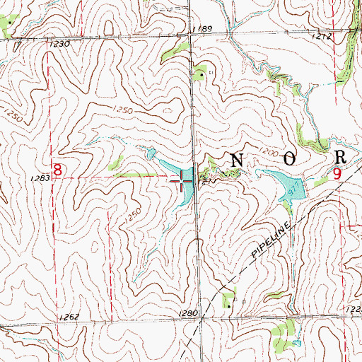 Topographic Map of Wilson Creek Reservoir 12-17, NE
