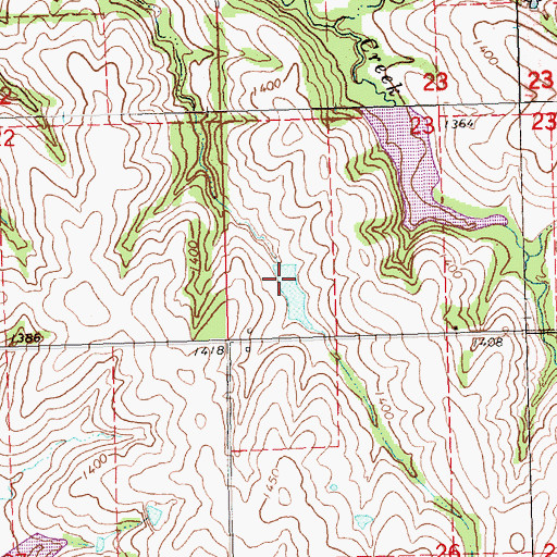 Topographic Map of Plum Creek Reservoir 4-6, NE