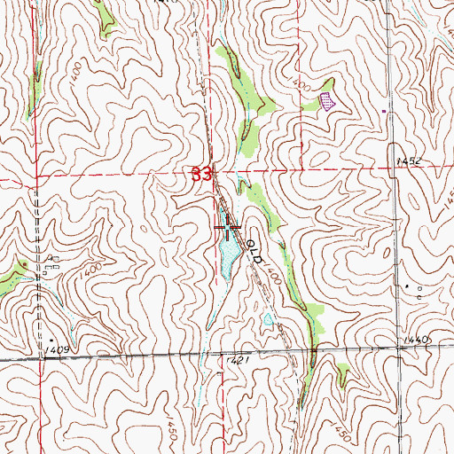 Topographic Map of Bodie Dam, NE
