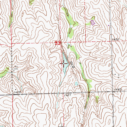 Topographic Map of Bodie Reservoir, NE