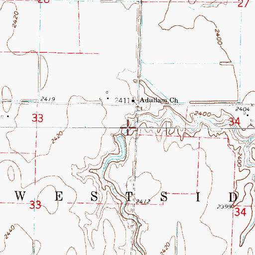 Topographic Map of Johnson Dam, NE