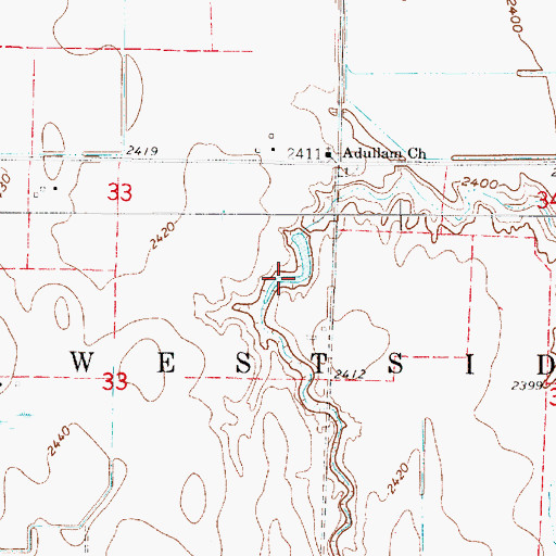 Topographic Map of Johnson Reservoir, NE