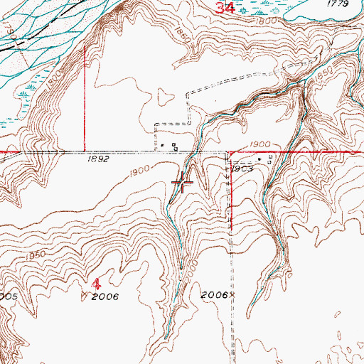 Topographic Map of Cook Dam, NE