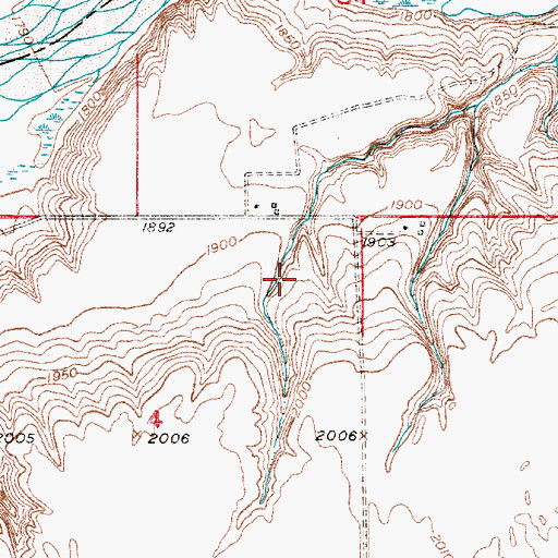 Topographic Map of Cook Reservoir, NE