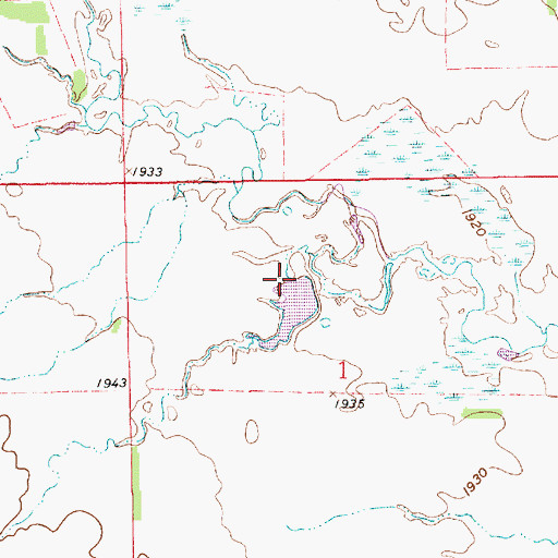 Topographic Map of Jennings Dam, NE