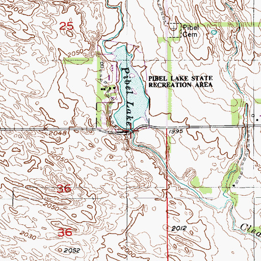 Topographic Map of Pibel Dam, NE