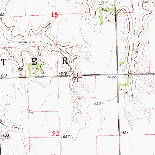 Topographic Map of Vandenburg Dam, NE