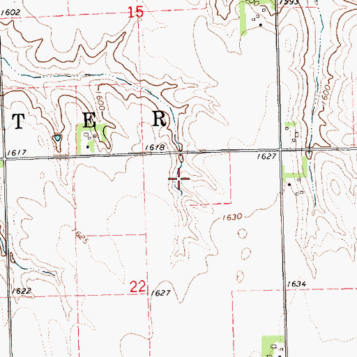 Topographic Map of Vandenburg Reservoir, NE
