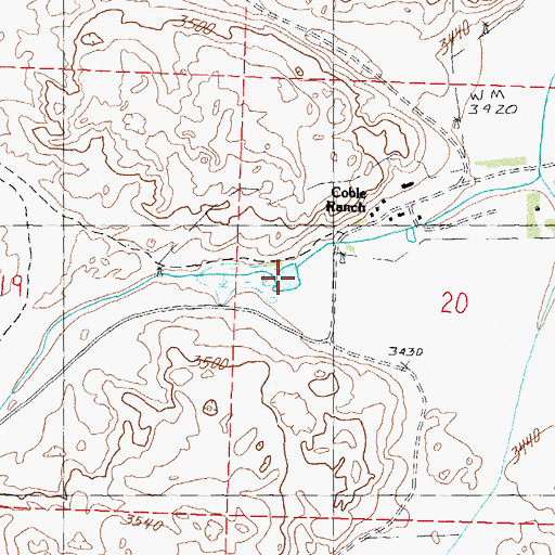 Topographic Map of Coble Reservoir, NE
