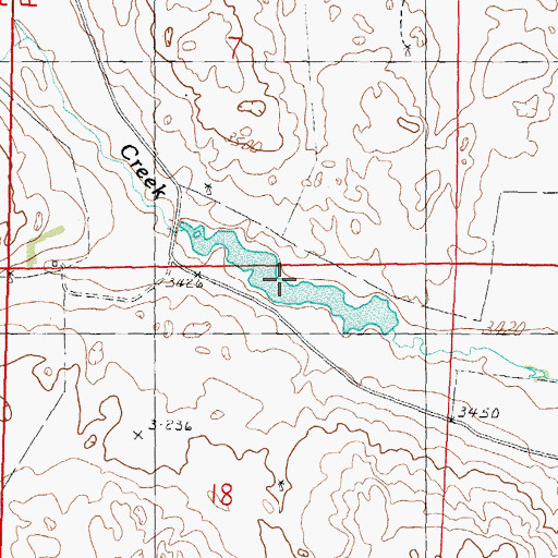 Topographic Map of Cox Reservoir Number 1, NE