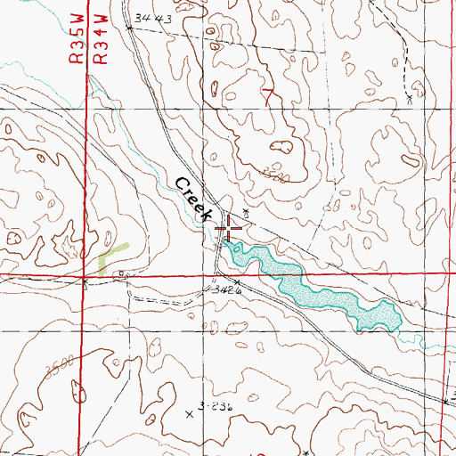 Topographic Map of Cox Dam Number 2, NE