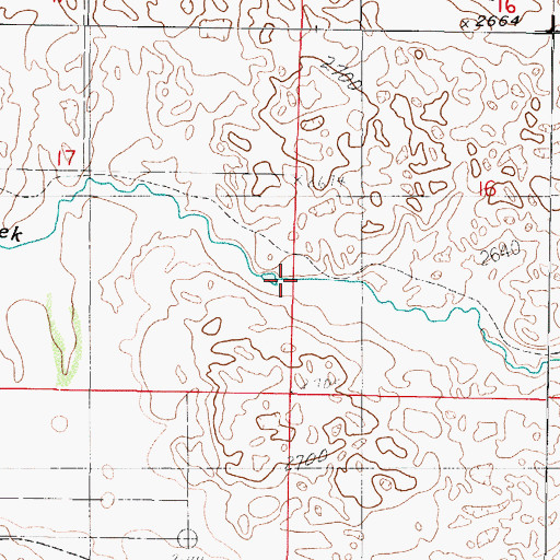 Topographic Map of O'Kief Dam, NE