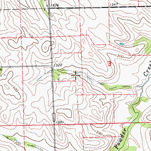 Topographic Map of Aowa Creek Reservoir 31-1, NE