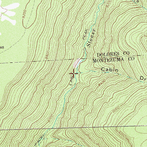 Topographic Map of Cabin Draw, CO