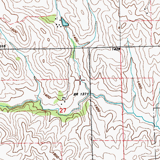 Topographic Map of Aowa Creek Reservoir 61-3, NE