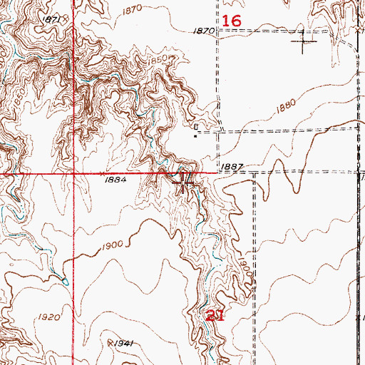 Topographic Map of Weller Dam, NE