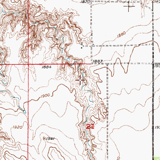 Topographic Map of Weller Reservoir, NE