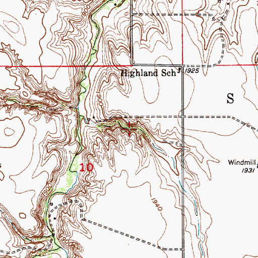 Topographic Map of Smith Dam Number 1, NE