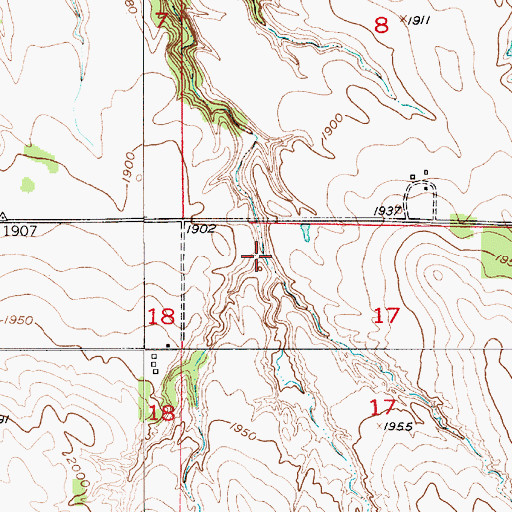 Topographic Map of Schwindt Reservoir, NE