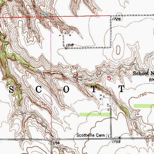 Topographic Map of Asimus Dam, NE