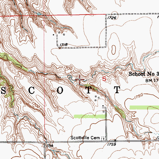 Topographic Map of Asimus Reservoir, NE