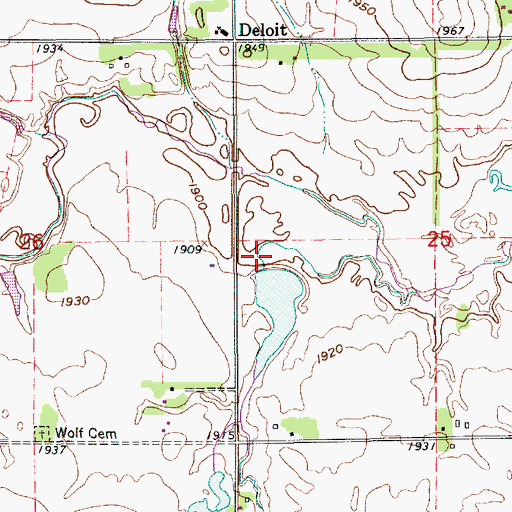 Topographic Map of Funk Dam, NE