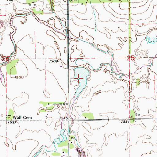 Topographic Map of Funk Reservoir, NE