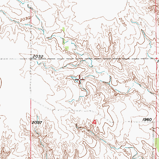 Topographic Map of Tielke Reservoir Number 1, NE
