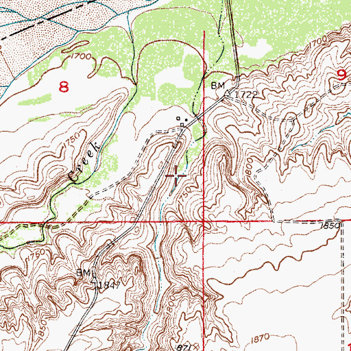 Topographic Map of Allyn Reservoir, NE