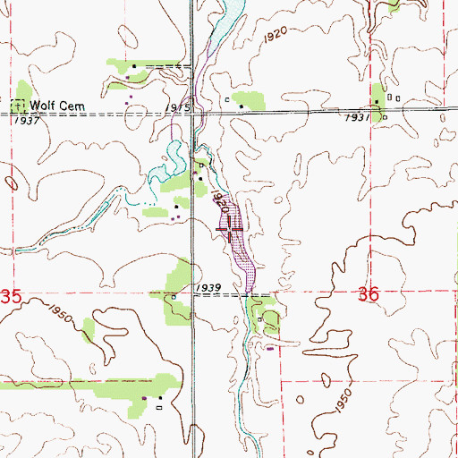 Topographic Map of Sehi Reservoir, NE