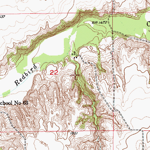 Topographic Map of Witt Reservoir Number 1, NE