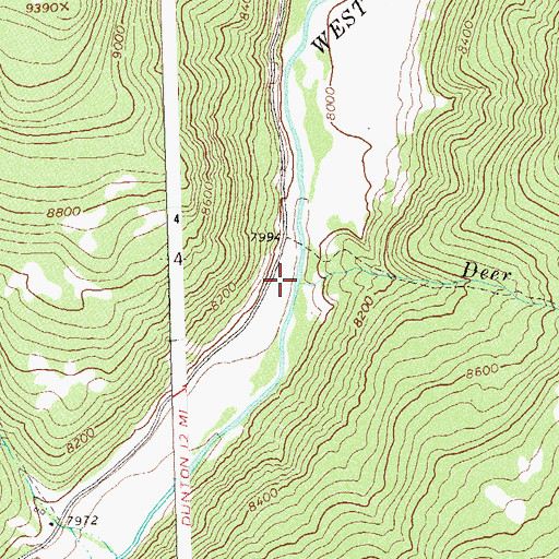 Topographic Map of Deer Creek, CO
