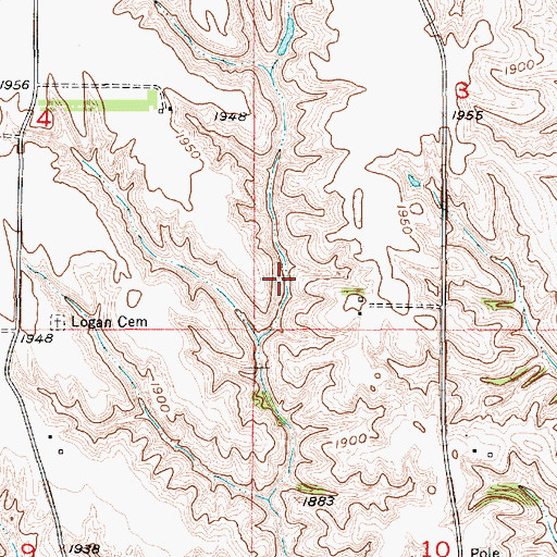 Topographic Map of Miller Dam, NE