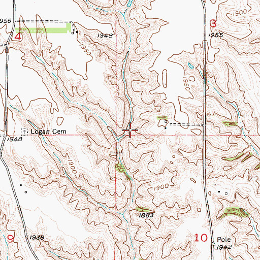 Topographic Map of Miller Reservoir, NE