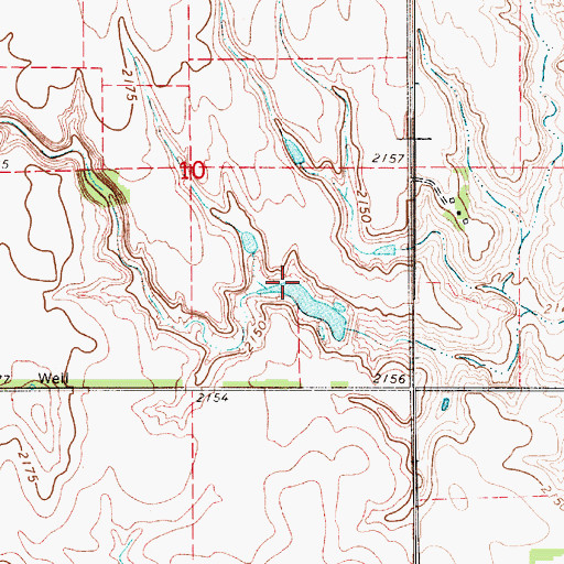 Topographic Map of Warp Reservoir, NE