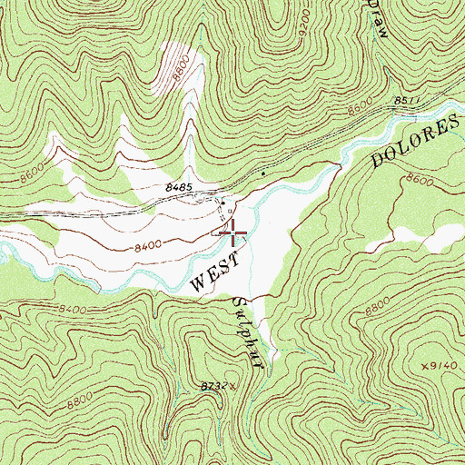 Topographic Map of Sulphur Creek, CO