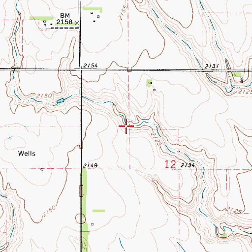 Topographic Map of Hieb Dam, NE