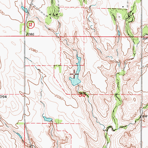 Topographic Map of Hitchcock Reservoir, NE