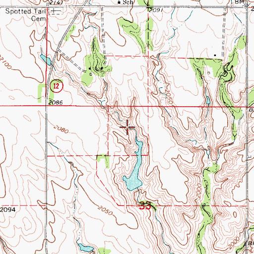 Topographic Map of Hitchcock Dam Number 2, NE