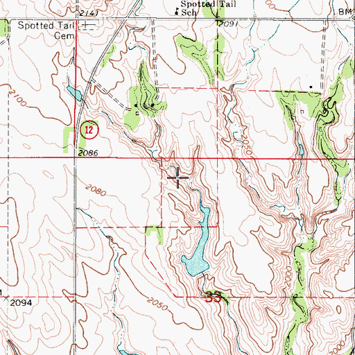 Topographic Map of Hitchcock Reservoir Number 2, NE
